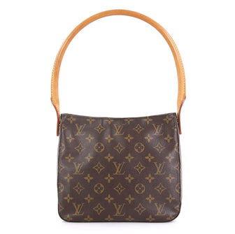 Louis Vuitton Looping Handbag Monogram Canvas MM Brown 425001