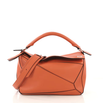 Loewe Puzzle Bag Leather Medium Orange 425011