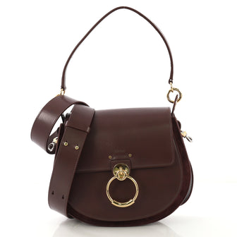 Chloe Tess Bag Leather Large Purple 425131