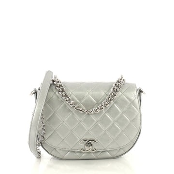 Chanel Convertible CC Round Flap Messenger Quilted Calfskin 425163