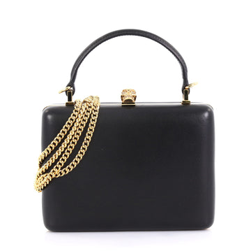 Alexander McQueen Skull Top Handle Clutch Leather Small 425164