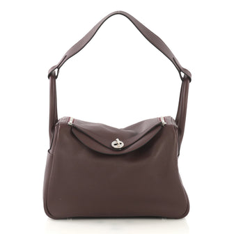 Hermes Lindy Handbag Evercolor 26 Purple 425176