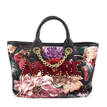 Dolce & Gabbana Amore Shopping Tote Jacquard Medium