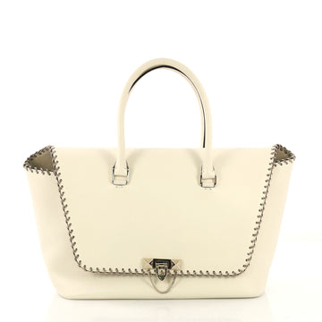 Valentino Demilune Flap Satchel Leather Medium