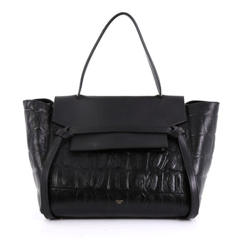 Celine Belt Bag Crocodile Embossed Leather Medium - Rebag