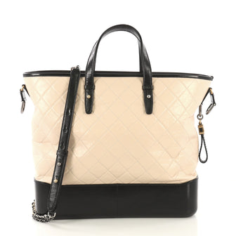 Chanel Model: Gabrielle Shopping Tote Quilted Calfskin Medium Neutral 42571/2