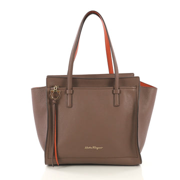 Salvatore Ferragamo Amy Tote Pebbled Leather Medium