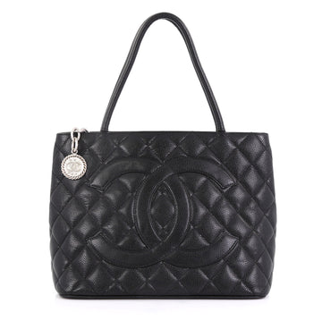Chanel Medallion Tote Quilted Caviar