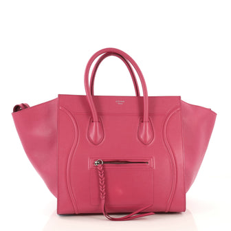 Celine Model: Phantom Bag Textured Leather Medium Pink 42582/2