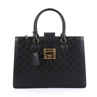Gucci Padlock Convertible Tote Guccissima Leather Medium - Rebag