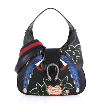 Dionysus Hobo Embroidered Leather Small