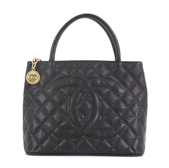 Chanel Medallion Tote Quilted Caviar