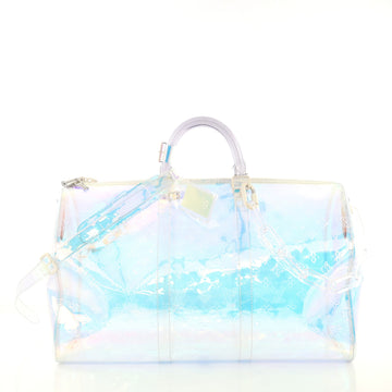 Louis Vuitton Keepall Bandouliere Bag Limited Edition Monogram Prism PVC 50