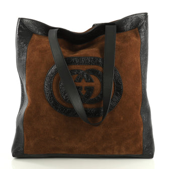 Gucci Ophidia Soft Open Tote Suede Large Brown 4259110