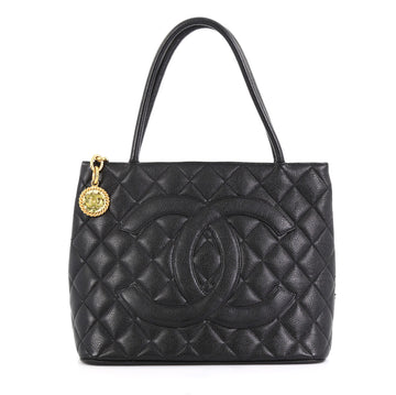 Chanel Medallion Tote Quilted Caviar