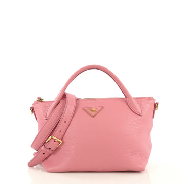 Prada Convertible Top Handle Satchel Vitello Daino Small