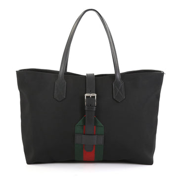 Gucci Web Buckle Tote Techno Canvas Large - Rebag