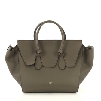 Celine Tie Knot Tote Grainy Leather Small Neutral 4259132