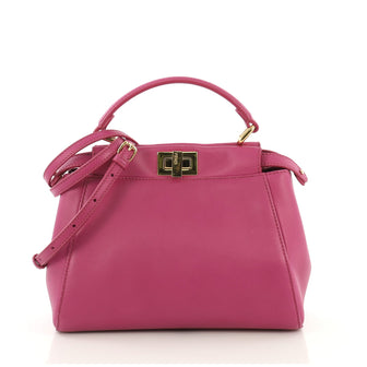 Fendi Peekaboo Bag Leather Mini Pink 4259135