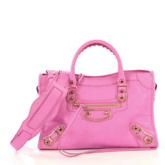 Balenciaga City Classic Metallic Edge Bag Leather Small Pink 4259149