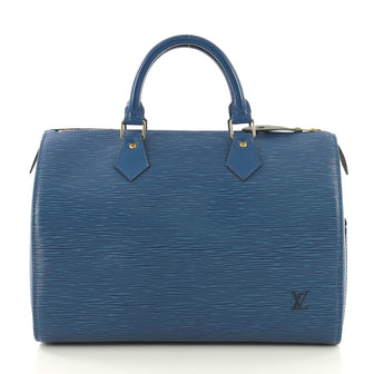 Louis Vuitton Speedy Handbag Epi Leather 30 Blue 4259152