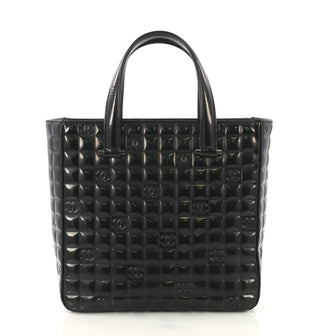 Chanel Model: Chocolate Bar CC Tote Quilted Patent Small Black 42595/14