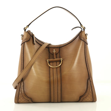 Gucci Duilio Brogues Hobo Leather Medium