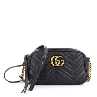 Gucci Model: GG Marmont Shoulder Bag Matelasse Leather Small Black 42595/27