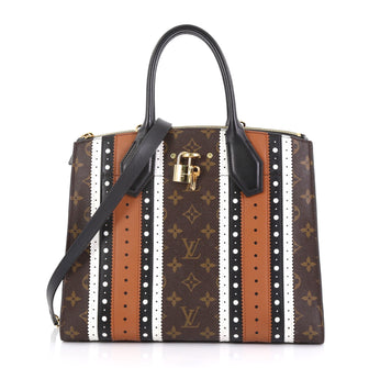 Louis Vuitton City Steamer Handbag Limited Edition Brogue Monogram 