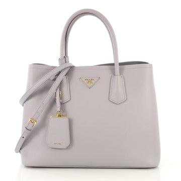 Prada Model: Cuir Double Tote Saffiano Leather Medium Purple 42595/43