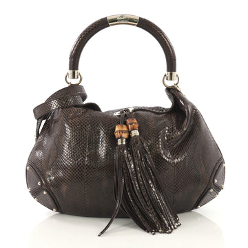 Gucci Model: Indy Hobo Python Large Brown 42595/44