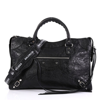 Balenciaga City Classic Studs Bag Leather Medium - Rebag