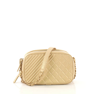 Chanel Coco Boy Camera Bag Quilted Leather Small