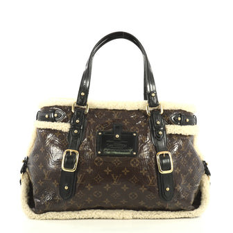 Louis Vuitton Thunder Handbag Limited Edition Monogram and Shearling  Brown 42611128