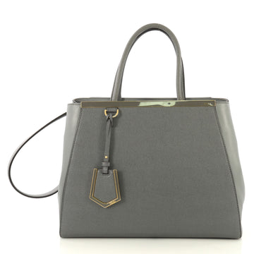 Fendi 2Jours Bag Leather Medium  gray 42611/135