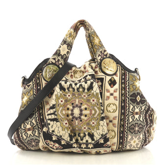 Gucci Hysteria Convertible Top Handle Bag Tapestry Medium