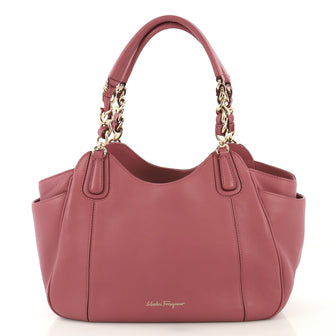 Salvatore Ferragamo Model: Melinda Tote Leather Small Pink 42611/14