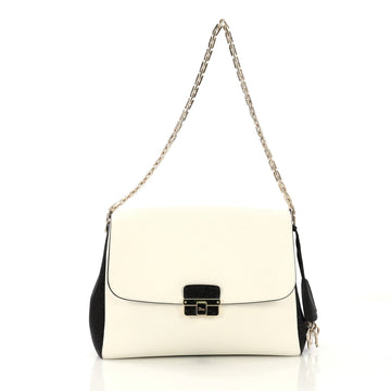 Christian Dior Diorling Shoulder Bag Leather Large  white 42611/153