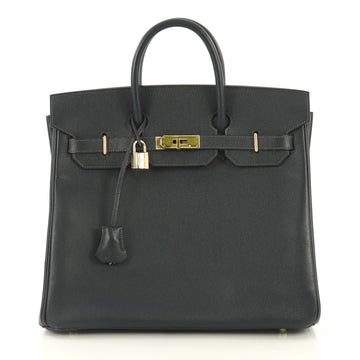 Hermes HAC Birkin Bag Blue Epsom with Gold Hardware 32 42611/17
