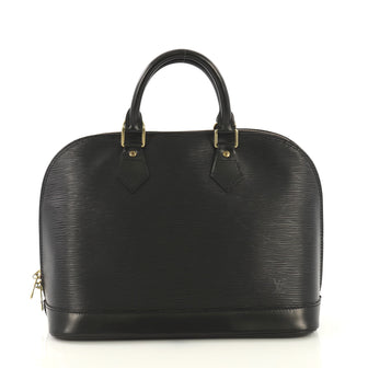 Louis Vuitton Vintage Alma Handbag Epi Leather PM Black 42611184