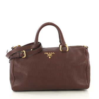 Prada Model: Convertible Boston Bag Vitello Daino Small Brown 42611/20
