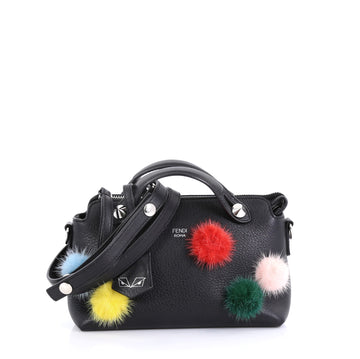 Fendi By The Way Satchel Pom Pom Leather Mini