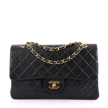 Chanel Vintage Classic Double Flap Bag Quilted Lambskin Medium