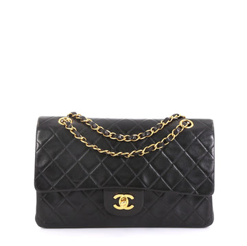 Chanel Vintage Classic Double Flap Bag Quilted Lambskin Medium