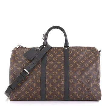 Louis Vuitton Keepall Bandouliere Bag Macassar Monogram Canvas 45