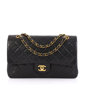 Chanel Vintage Classic Double Flap Bag Quilted Lambskin Medium