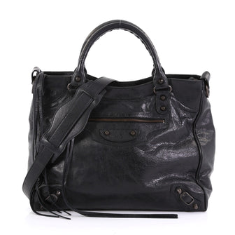 Balenciaga Velo Classic Studs Bag Leather Medium  black 42611/91