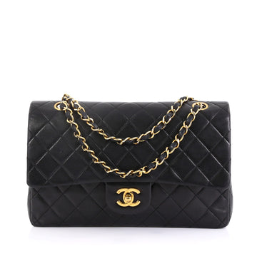 Chanel Vintage Classic Double Flap Bag Quilted Lambskin Medium