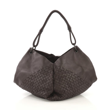 Bottega Veneta Aquilone Fortune Cookie Hobo Intrecciato Nappa Small  brown 42611/95
