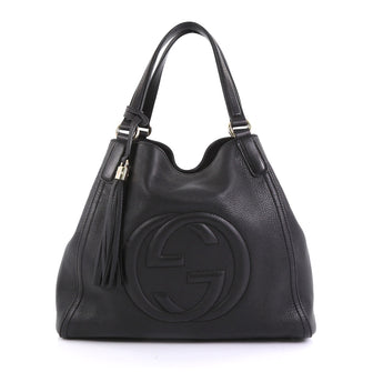 Gucci Soho Shoulder Bag Leather Medium  black 42611/99